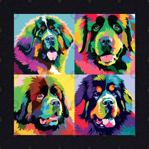 Newfoundland Pop Art - Dog Lover Gifts by PawPopArt